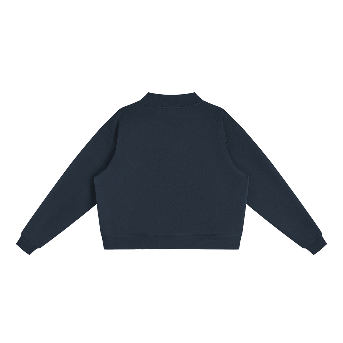 void design qc Essential Fleece Mock-Neck Crew Sweatshirt