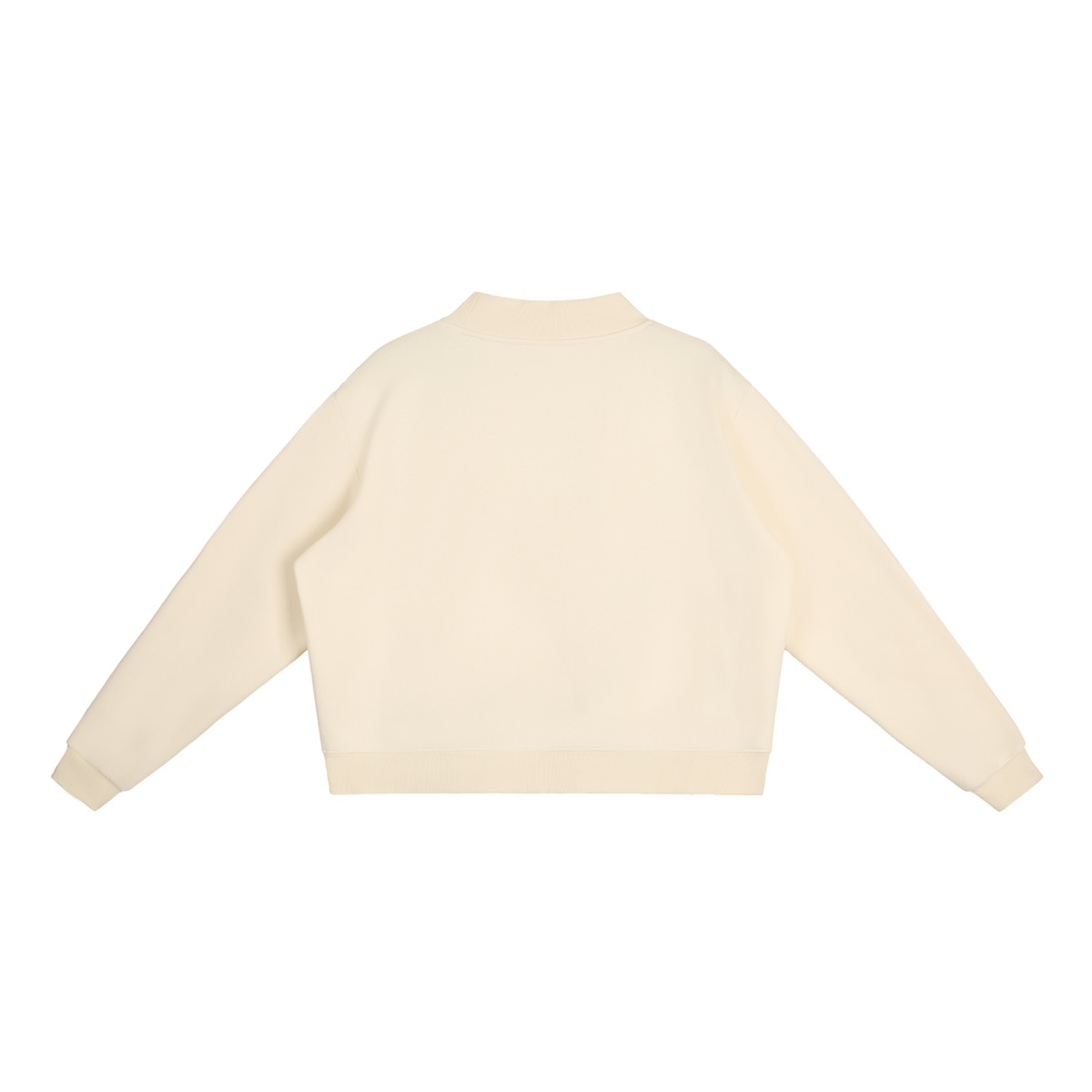 void design qc Essential Fleece Mock-Neck Crew Sweatshirt