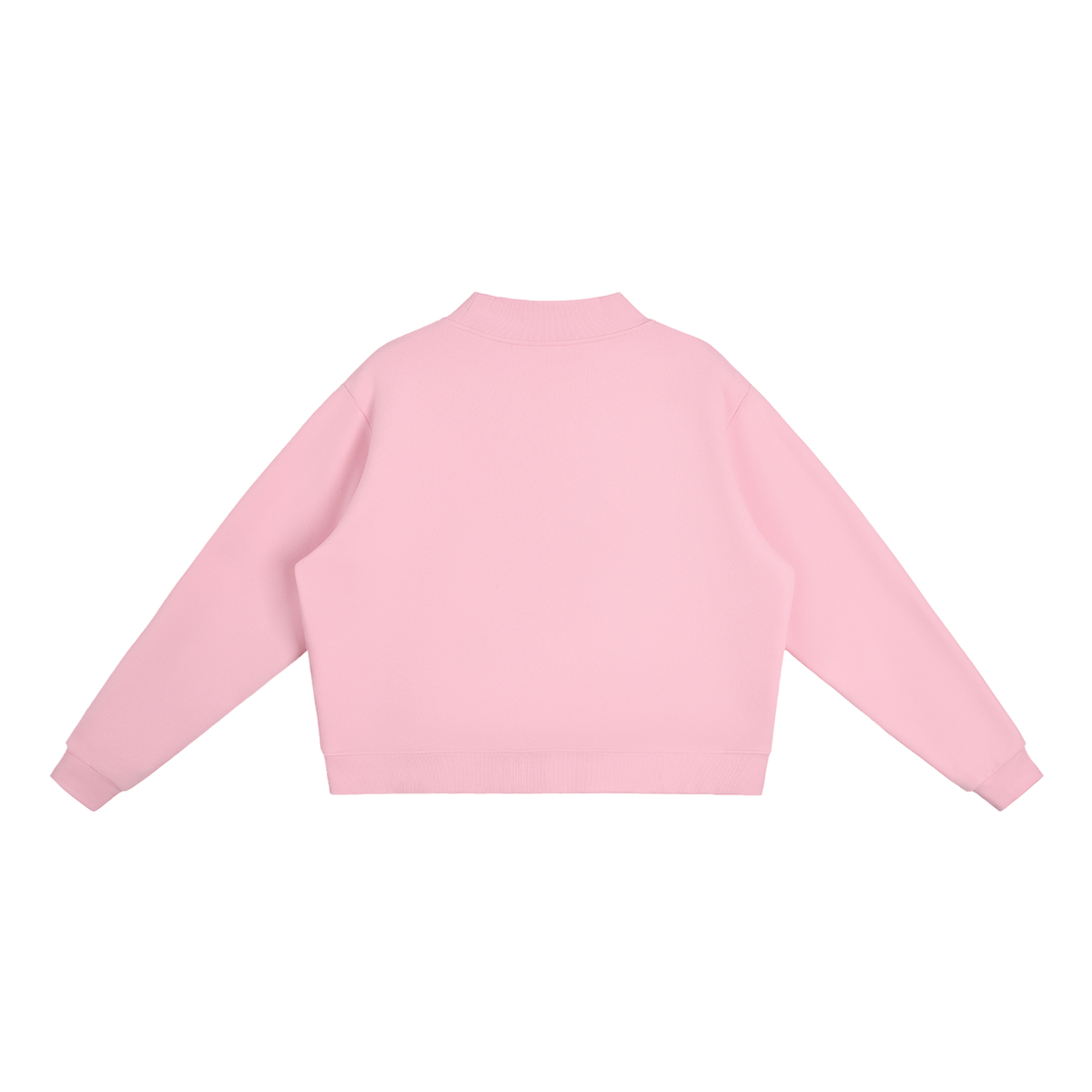 void design qc Essential Fleece Mock-Neck Crew Sweatshirt